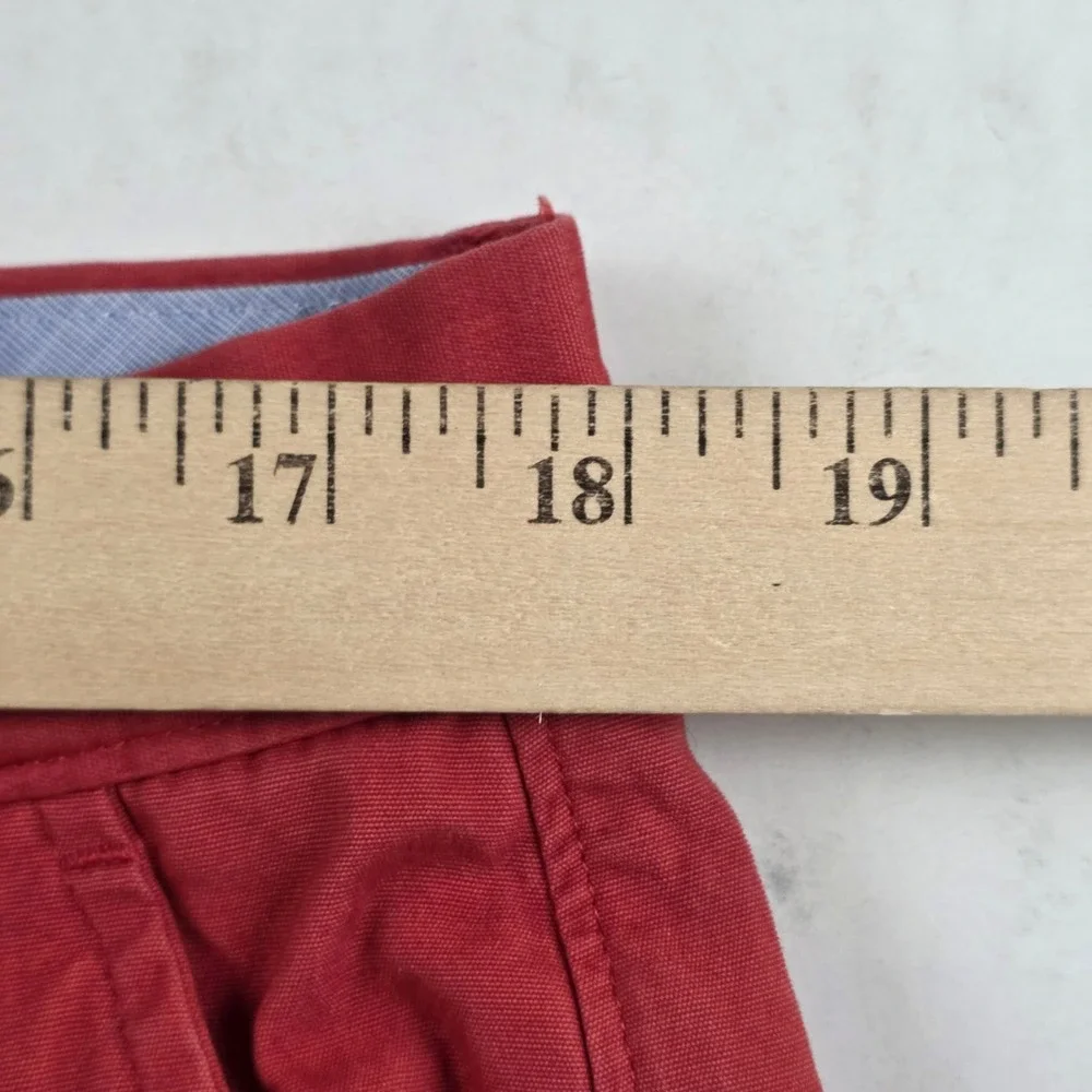 J.Crew Chino Shorts Mens 35 Red Classic Fit Preppy Style Cotton Summer Fashion